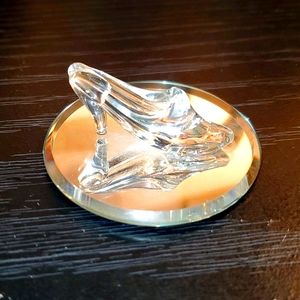 Glass baron shoe figurine